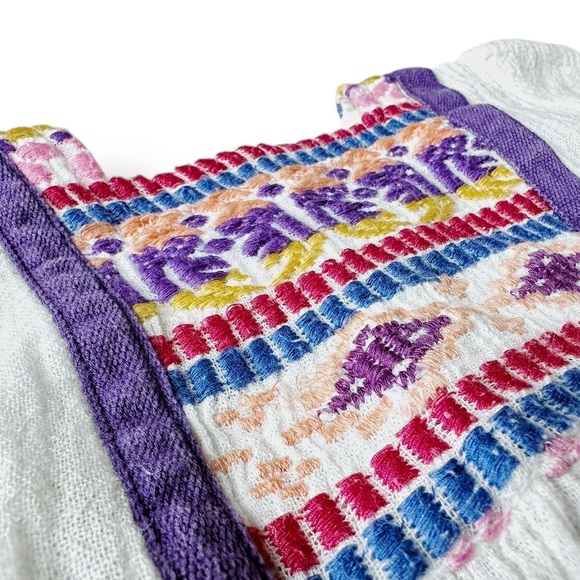 Pink Chicken | Embroidered Gauzy Bubble Romper (6-12 mos) - Picture 2 of 6